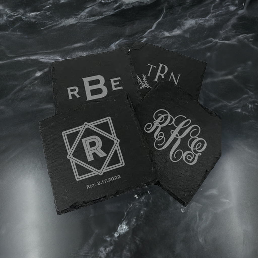 4" x 4" Slate Coaster (Round / Square) - Personalized