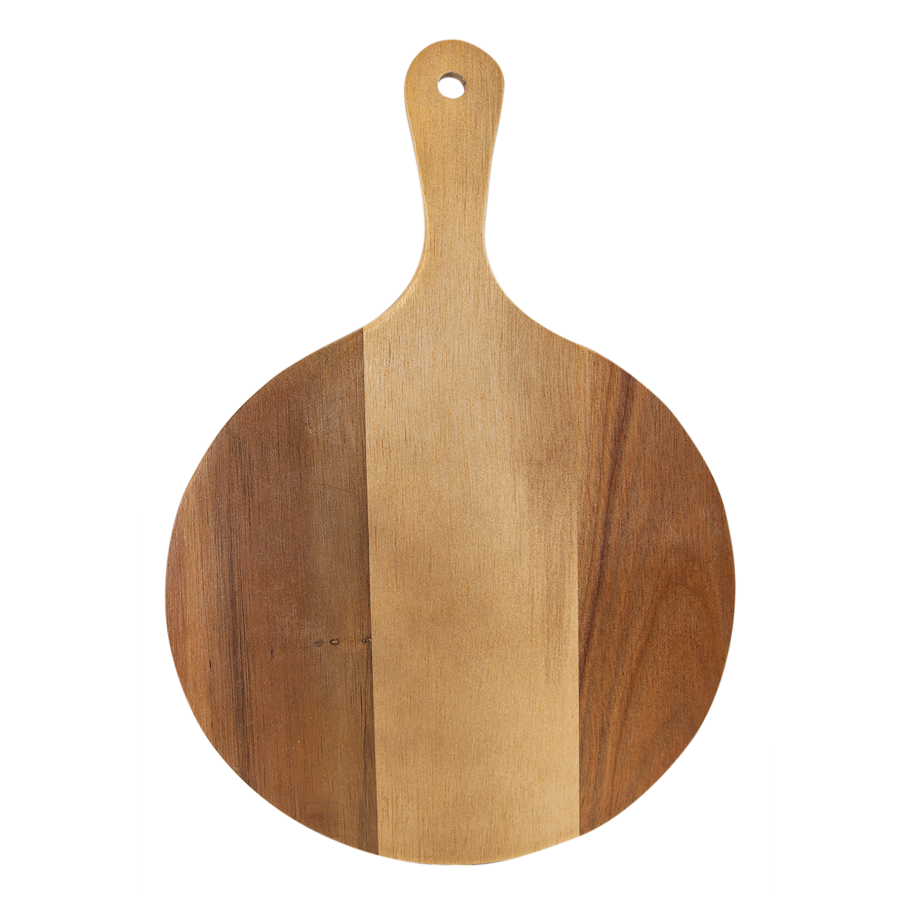 Round Acacia Wood/Slate Serving Board with Handle - 8 1/4" x 12 1/4"